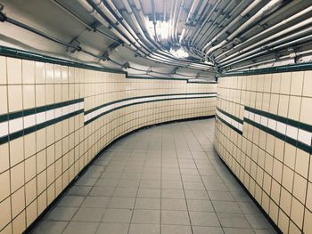 Illuminated subway station