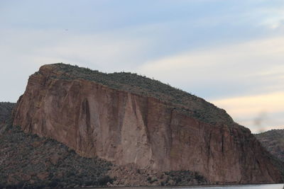 Low angle view of mountain against sky