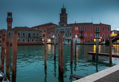 Canal passing through city