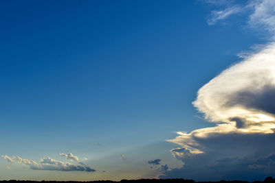 Low angle view of sky during sunset