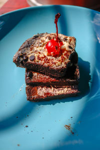 Close-up of cake in plate