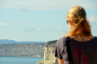 Woman looking at view