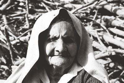 Close-up portrait of woman