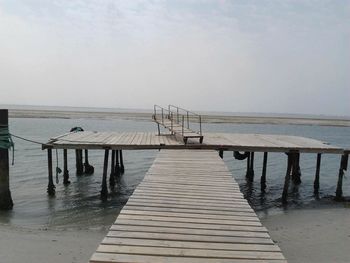 View of pier on sea