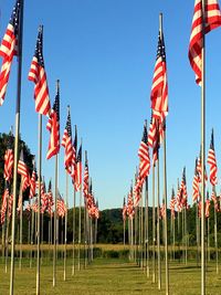 American flag against sky