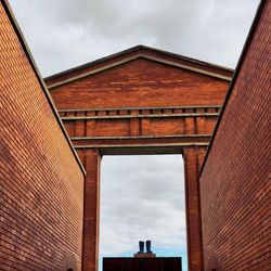 Low angle view of building against sky