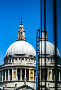 View of cathedral against clear blue sky