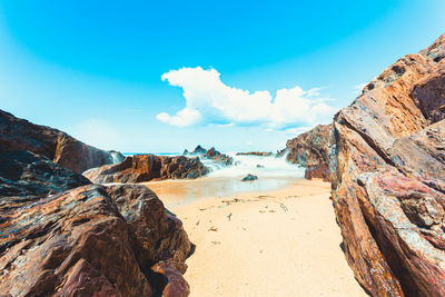 Panoramic view of beach against sky