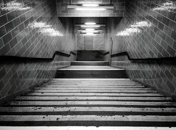 View of staircase in building