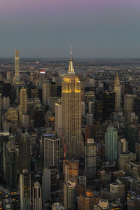 Aerial view of buildings in city