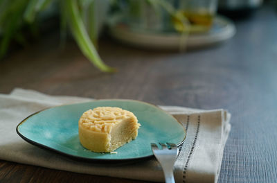 Close-up of food on table