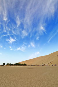 Scenic view of desert against sky