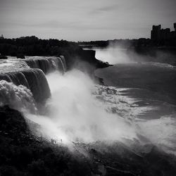 Scenic view of waterfall