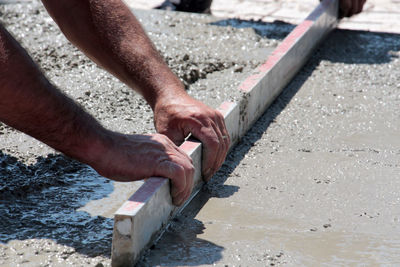 Man working at construction site