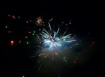 Low angle view of firework display