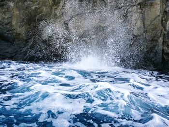 Scenic view of sea waves