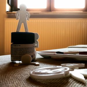 Close-up of paper on table