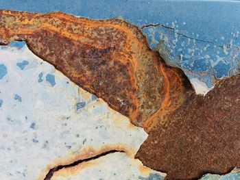 Close-up of rusty rock