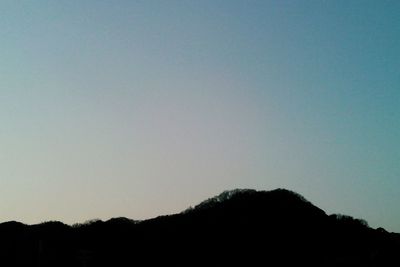 Scenic view of mountains against clear sky