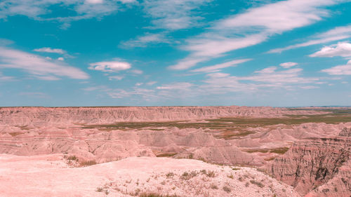 Scenic view of desert against sky