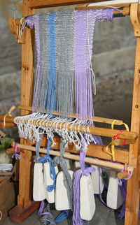 Close-up of clothes hanging