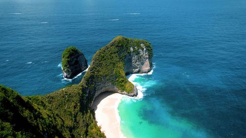 High angle view of sea