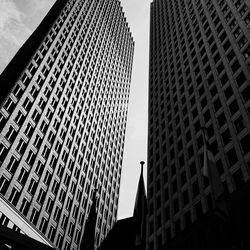 Low angle view of modern building against sky