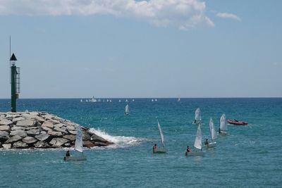 Scenic view of sea against sky