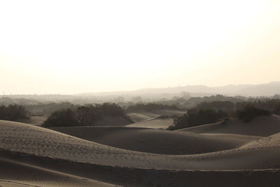 Scenic view of landscape against clear sky