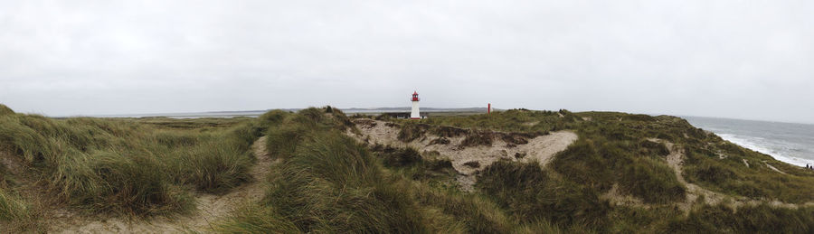 Panorama of the lighthouse list west, sylt, germany