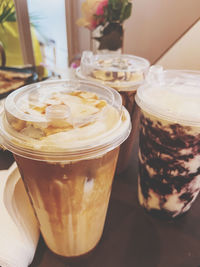 Close-up of coffee on table