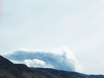 Low angle view of mountain against sky