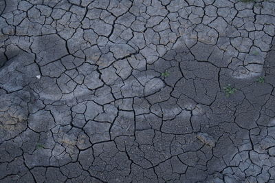 Full frame shot of cracked land