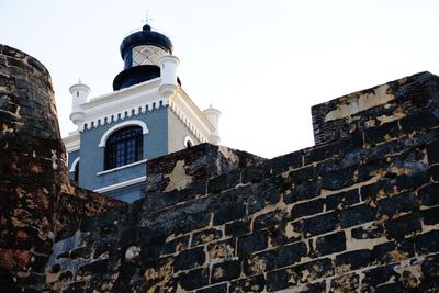 Low angle view of lighthouse at morro castle