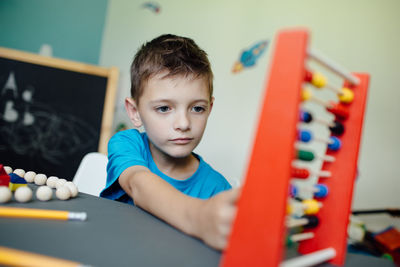 Close-up portrait of boy