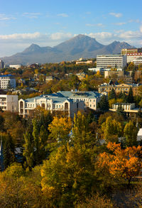 View on city pyatigorsk and mountain beshtau,northern caucasus,russia
