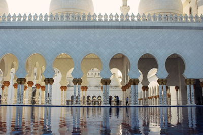 Reflection of temple in water