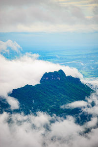 High angle view of cloudscape over sea