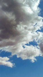 Low angle view of clouds in sky