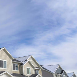 Low angle view of buildings against sky