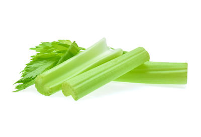 Vegetables over white background