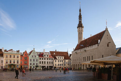 Winter afternoon wsalk in tallinn, estonia