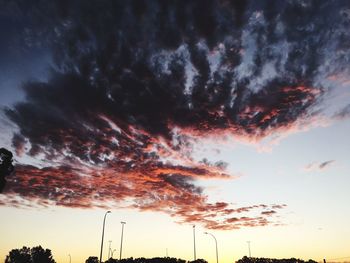 Low angle view of cloudy sky