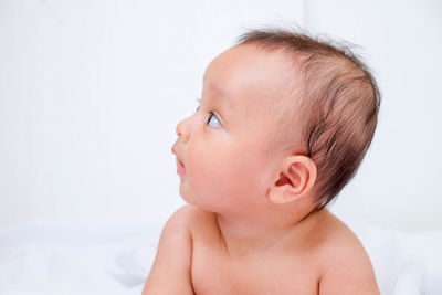 Close-up of cute baby girl