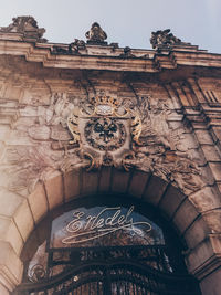 Low angle view of historical building