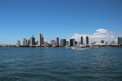 City skyline with waterfront