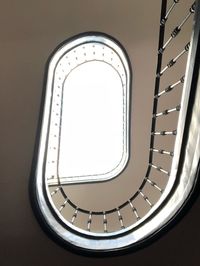 Low angle view of spiral staircase against building