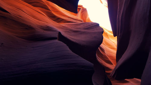 Low angle view of rock formation