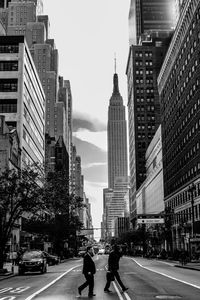 City street at dusk