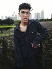 Portrait of young man